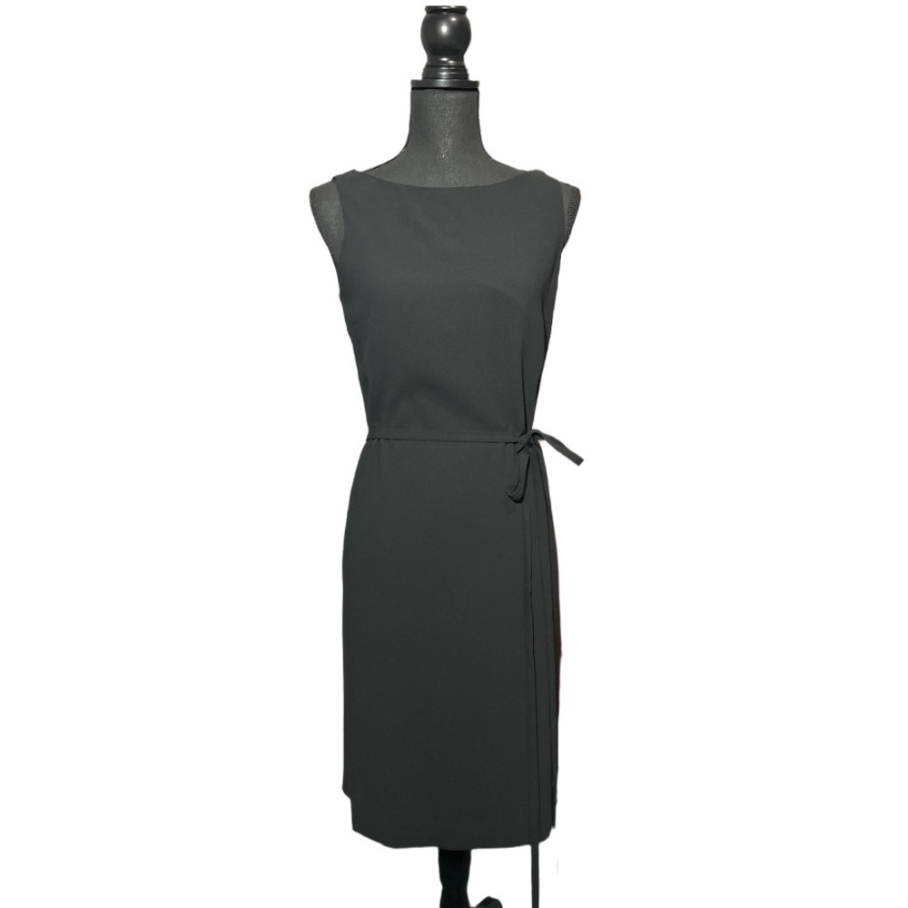Esprit Elegant Black Sleeveless Wrap Dress with Open Back Size 5/6 Cocktail